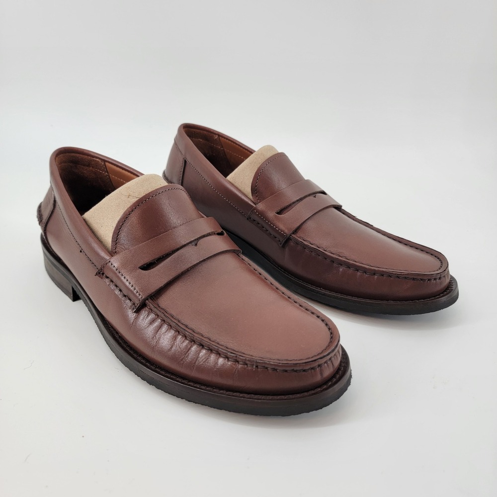 Allen Edmonds Sorrento Penny Loafer Mens 7.5 D Chili Brown Leather Made in Italy